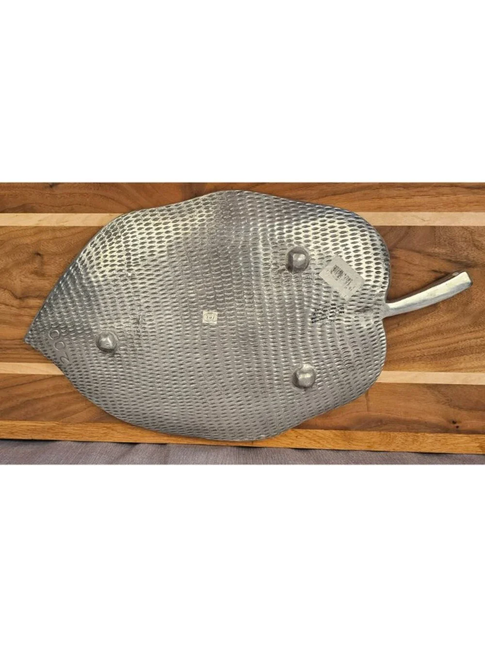 Aluminum Leaf-Shaped Decorative Serving Tray 14.5